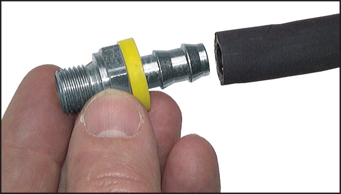 Application examples: 1. Cut hose in right angle. For easy assembling dampen nipple with soap solution