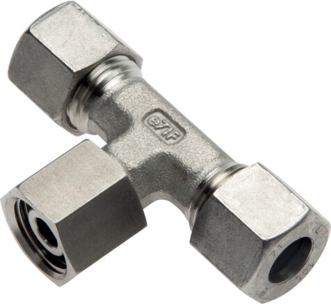 Exemplary representation: Adjustable T-connection fitting with sealing cone & O-ring, 1.4571