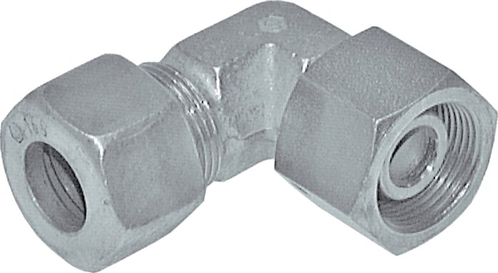 Exemplary representation: Adjustable angle connection fitting, galvanised steel