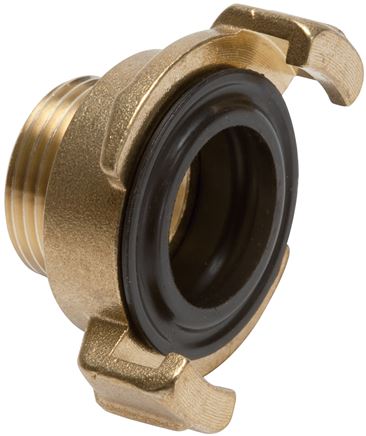 Exemplary representation: Garden hose quick coupling with male thread, brass