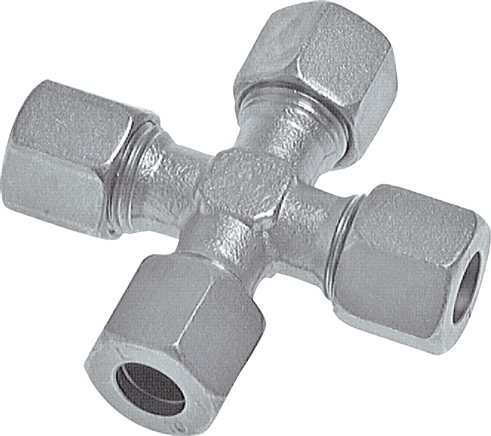 Exemplary representation: Cross screw connection, galvanised steel
