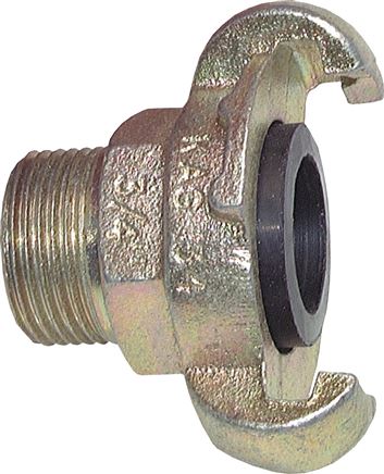 Exemplary representation: Compressor coupling with male thread, galvanised steel, NBR seal