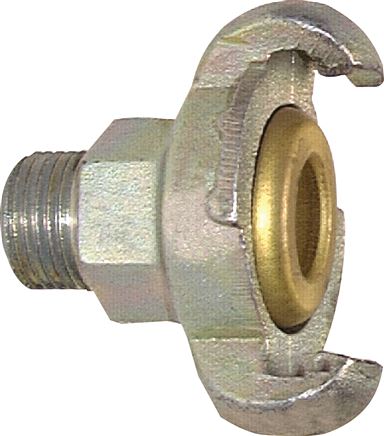 Exemplary representation: Compressor coupling with male thread, galvanised steel, MS seal