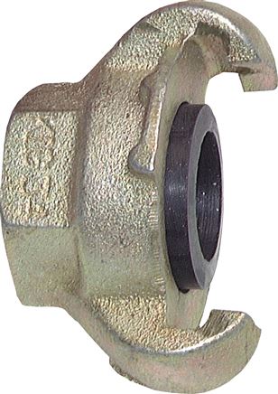 Exemplary representation: Compressor coupling with female thread, galvanised steel, NBR seal