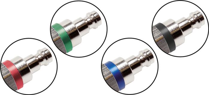 detailed view: Coupling plug with colour coding