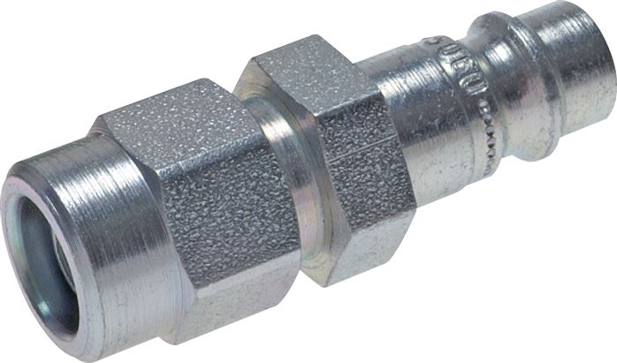 Exemplary representation: Coupling plug with union nut (Stream-Line), hardened galvanised steel