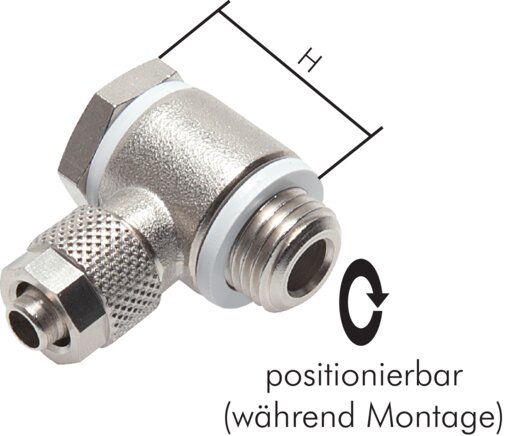 Exemplary representation: CK angular hose fitting (banjo bolt) with cylindrical thread, nickel-plated brass