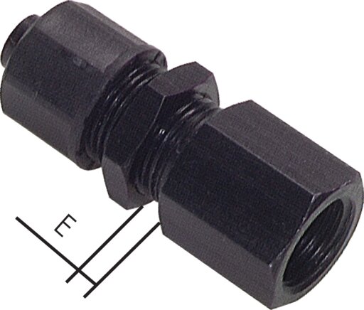 Exemplary representation: CK bulkhead screw-on fitting (pressure gauge fitting) with cylindrical thread, aluminium