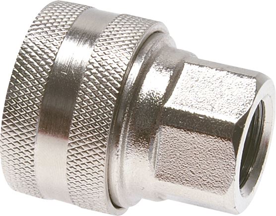 Exemplary representation: Coupling for washer hose, coupling socket, nickel-plated brass