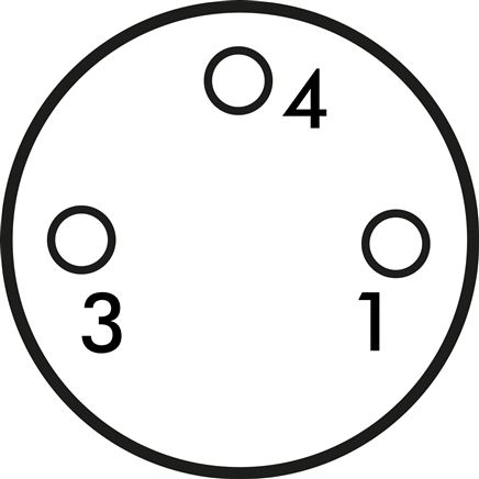 Schematic symbol: M 8 socket (3-pin)